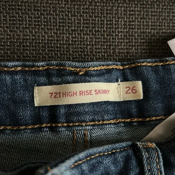 721 Levi's  High Rise Skinny Blue Jeans - Picture 7 of 7